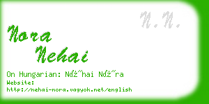 nora nehai business card